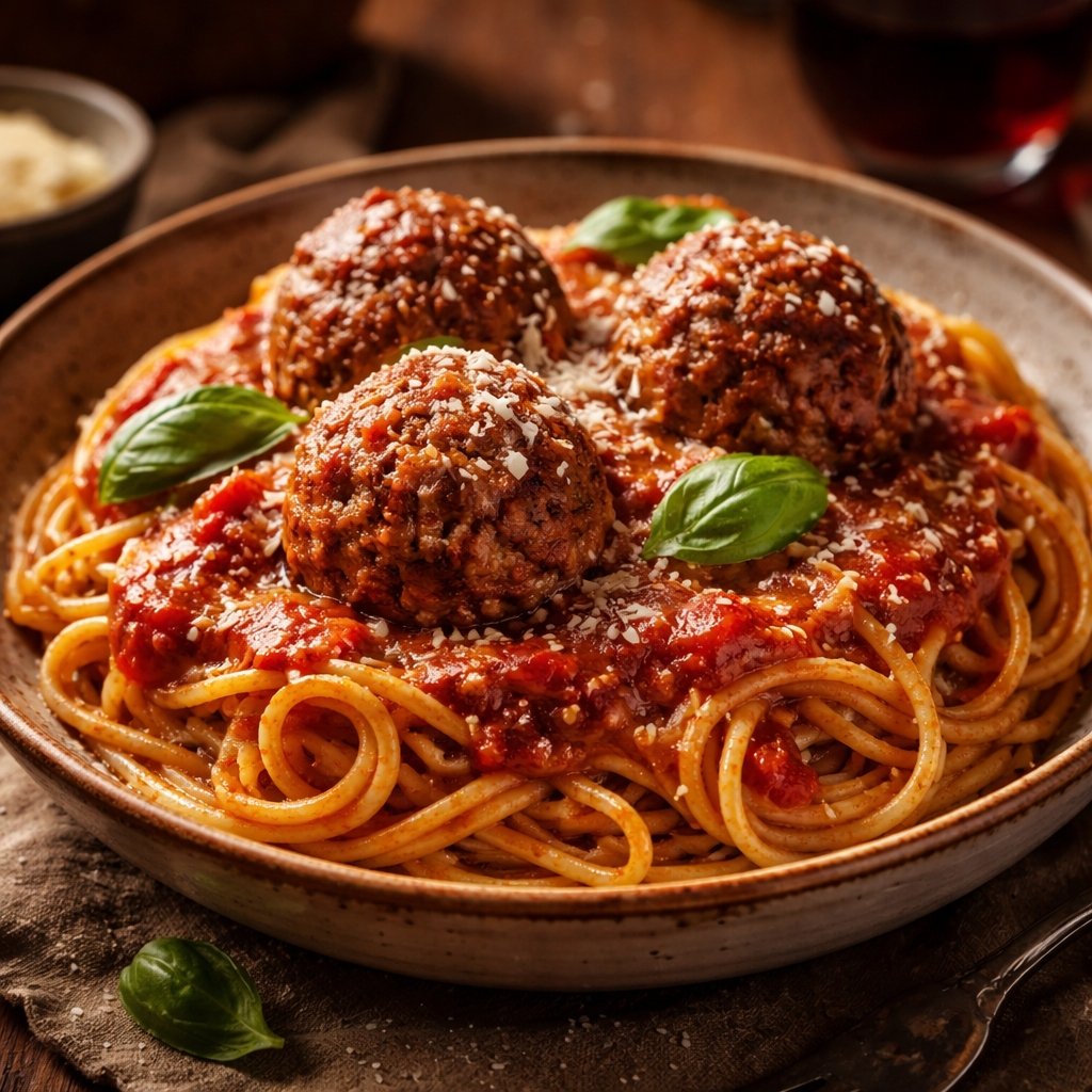 Pastas Caseras con Albóndigas