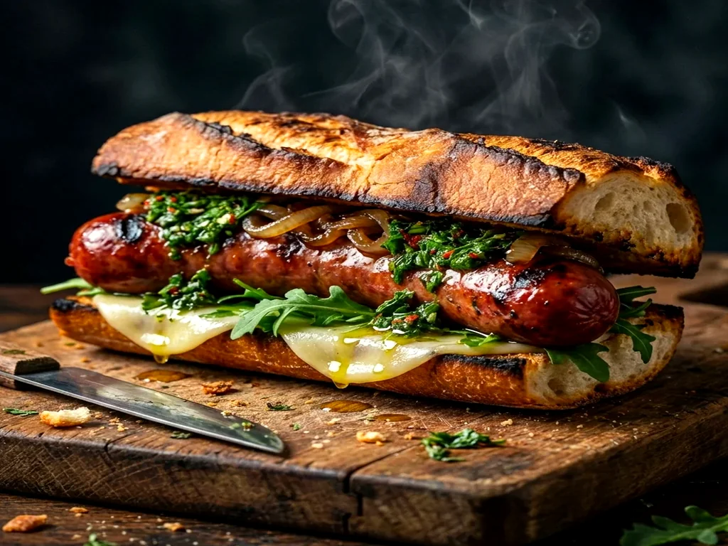Pancho alemán gourmet con mostaza relish y papas pai