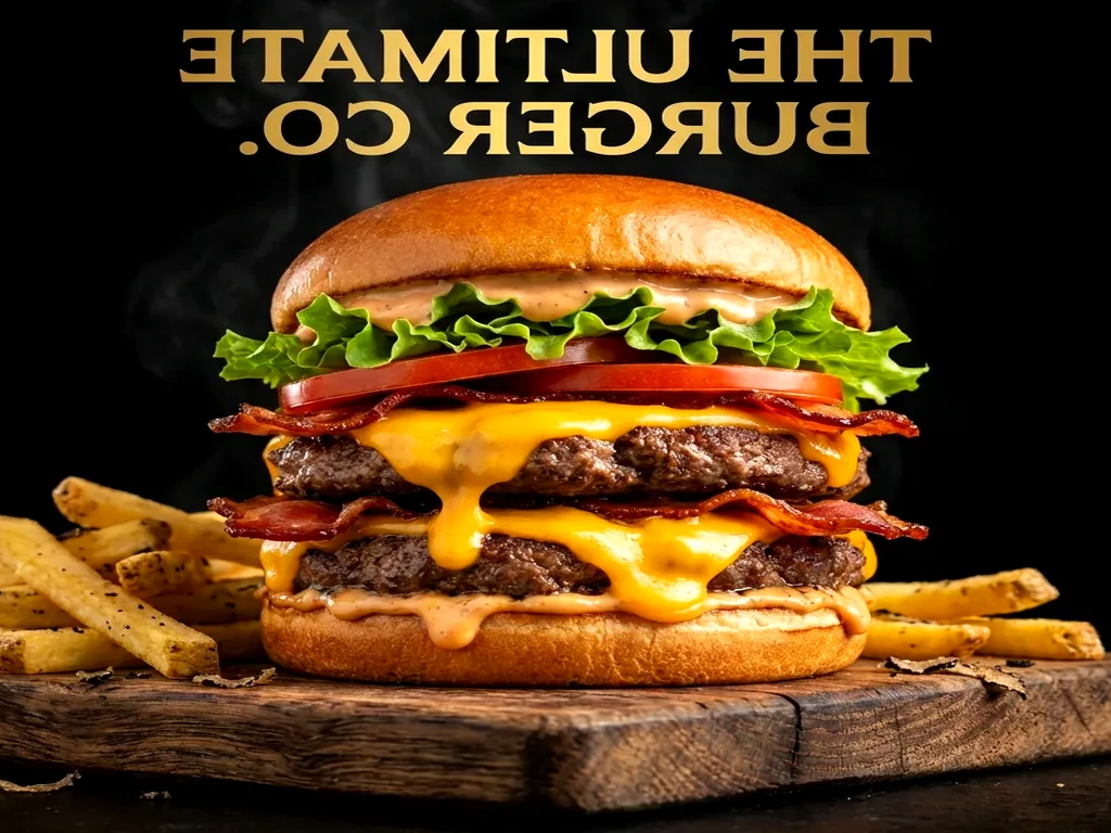 Hamburguesa smash al paso servida en papel kraft en food truck