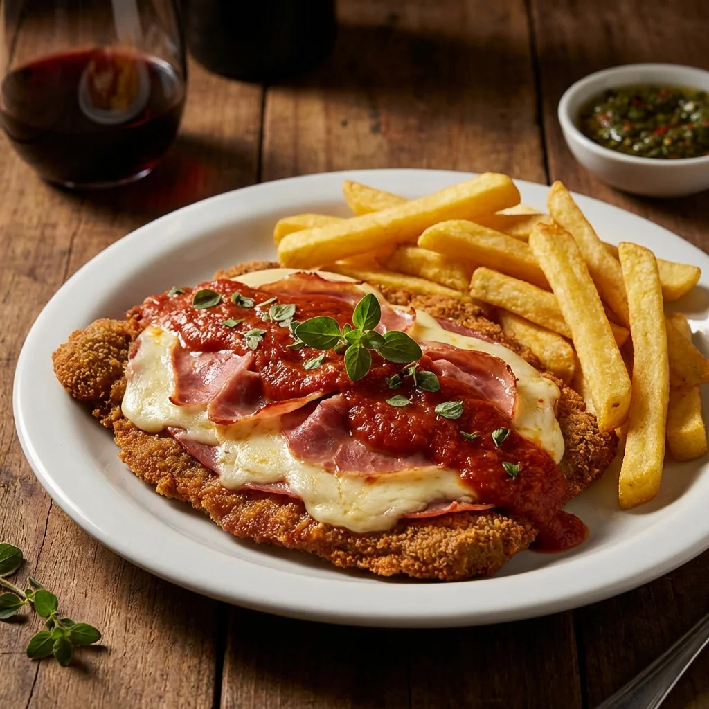 Milanesa a la napolitana con costeo gastronómico por porción
